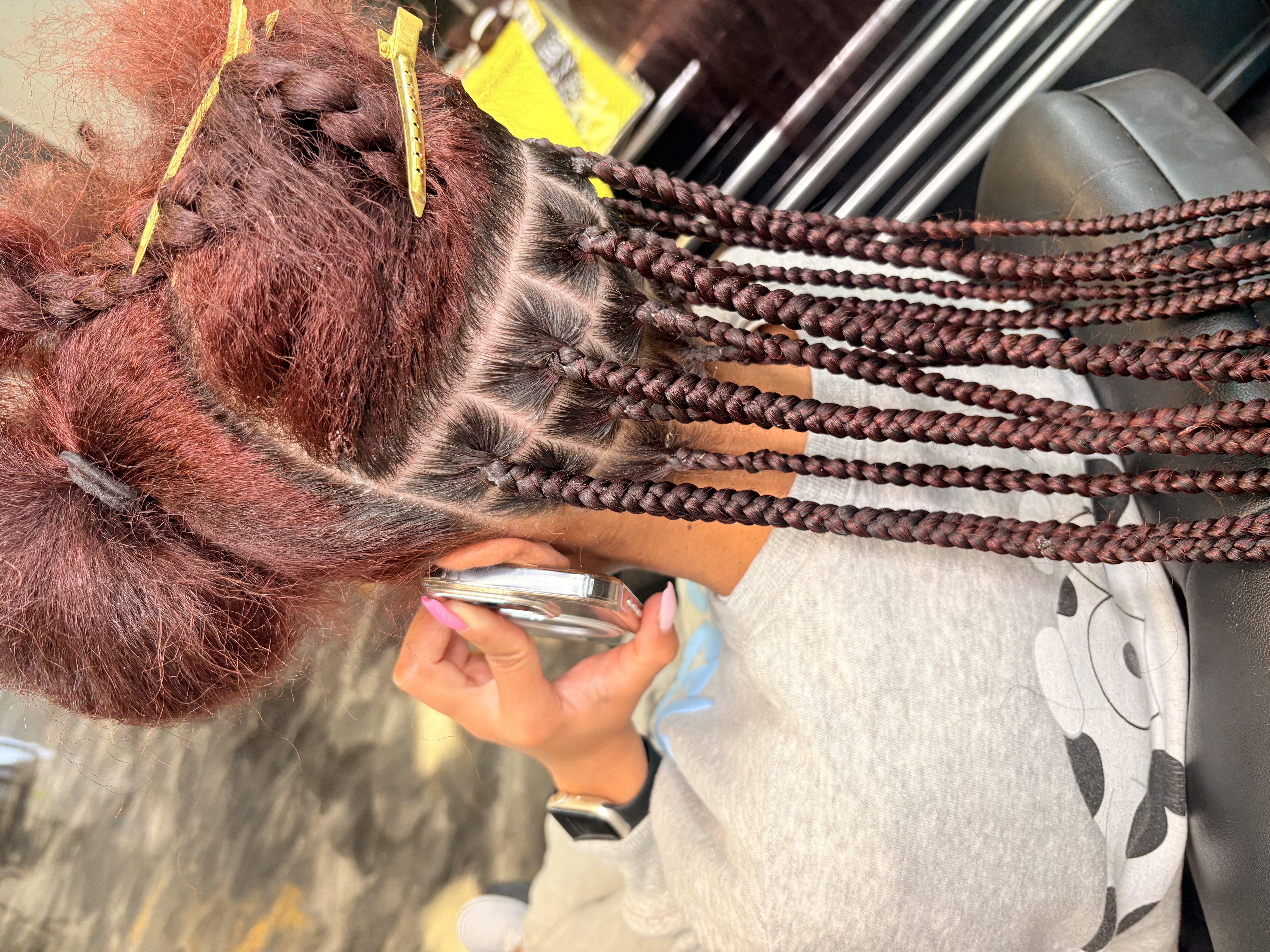 Braided style by Richebeaute Hair